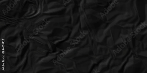 Crumpled parchment black paper billboard closeup ripped wrinkle litter canvas page vintage texture background.