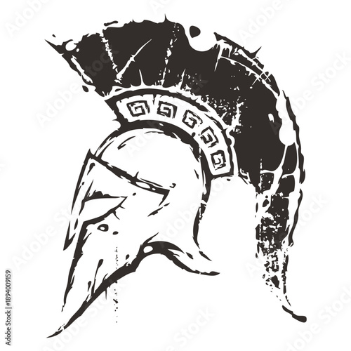 Grunge Spartan Helmet