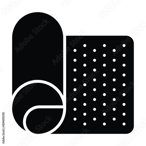 Sterile Gauze Icon, Gauze Pad Icon, Medical And Healthcare Related Solid Style Vector Icon.