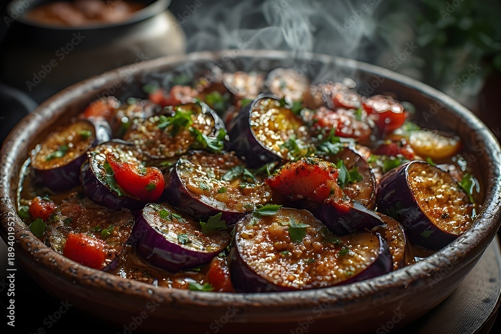 custom made wallpaper toronto digitalbowl of moroccan zaalouk with eggplant and tomatoes