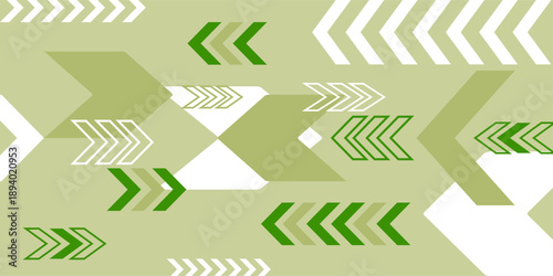 Green geometric arrow abstract background sport theme