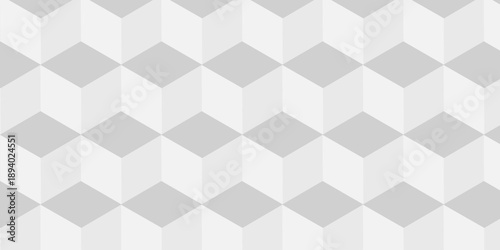 Vector structure box minimal white abstract cube. paper square wall texture. geometric tile hexagon mosaic wall grid wallpaper. minimal geometric block cube isometric mosaic background.