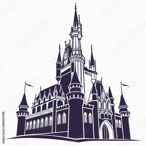 Illustrated fantasy castle