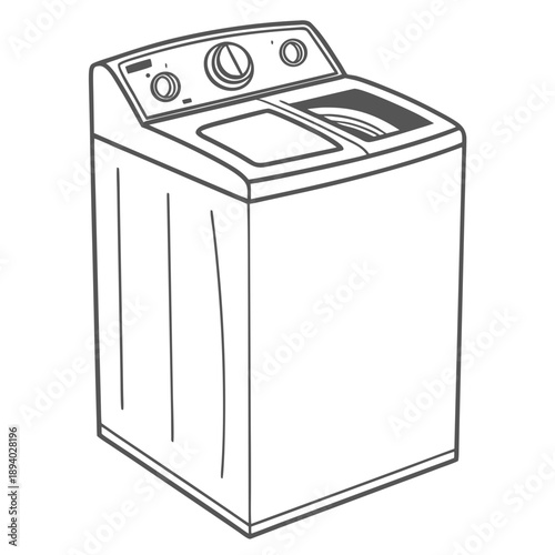 Modern top-loading washing machine