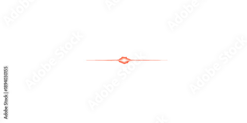A sharp red push pin and steel metal scissors are isolated on white as essential business tools for cutting paper and plastic design objects