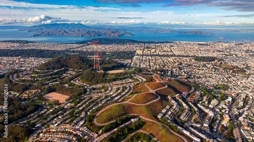 Photography Twin Peaks view over San Francisco