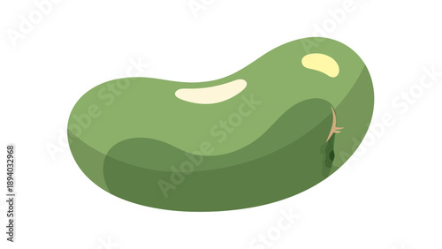 Green Bean Vector Illustration, Isolated on White Background, Healthy Food and Diet Concept Graphic