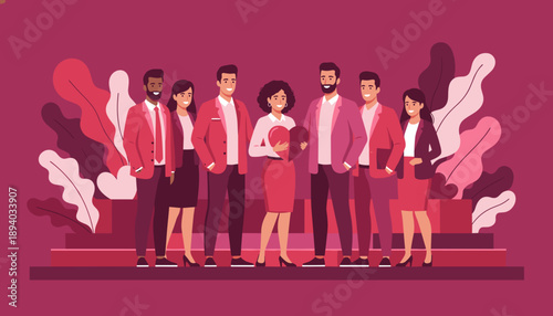 Diverse business team holding a heart symbolizing care community customer loyalty and corporate values