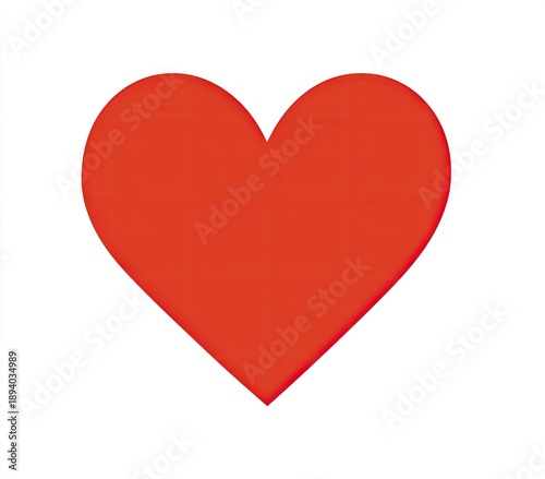 A vibrant, red heart shape, simple design against a stark white backdrop Free Download A vibrant, red heart shape, simple design against a stark white backdrop - GFXLoad