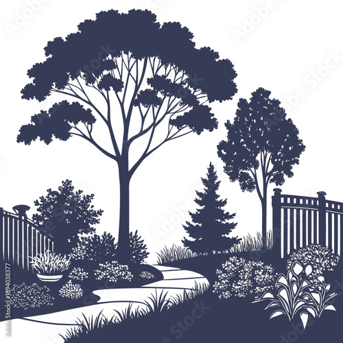 Serene garden pathway