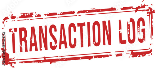 Red grunge transaction log stamp