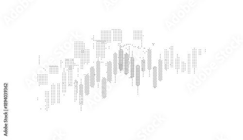 Abstract Dither Financial Chart Background With Subtle Pixel Noise Data Visualization