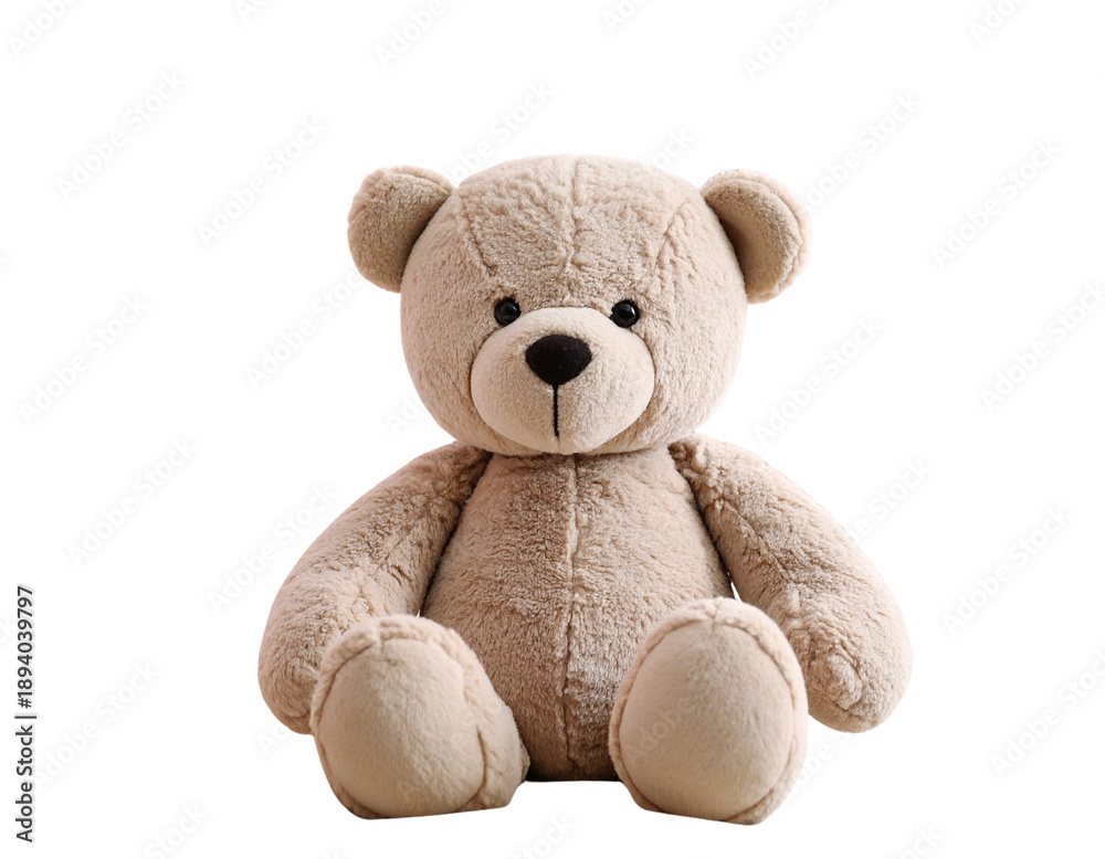 Fototapeta premium Playful teddy bear cozy home environment soft toy photography comforting atmosphere