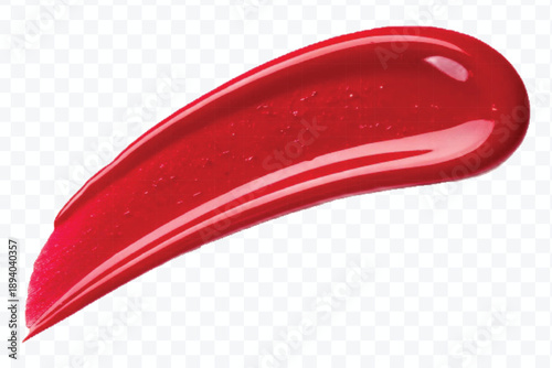 abstract 3d lipstick or cosmetics smear smudge in different color style isolated on transparent background