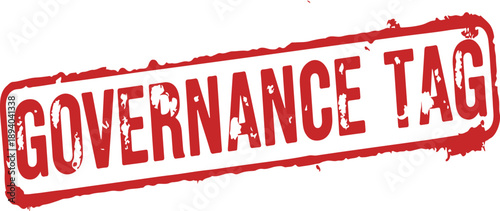 rubber stamp with governance tag text