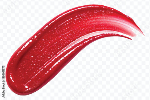 abstract 3d lipstick or cosmetics smear smudge in different color style isolated on transparent background