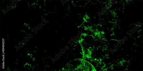 Old vintage retro green background texture. Bright nebula in space background. Vibrant neon green lightning-like streaks with a futuristic and cosmic atmosphere. Light colorful spotted watercolor wall