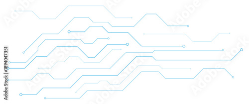 Dense Blue Circuit Board Pattern with Nodes on Black