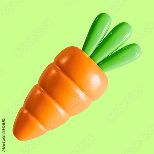 3d carrot vector render isolated vegetable icon