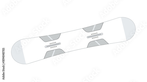 Minimalistic snowboard design with adjustable bindings for winter sports enthusiasts