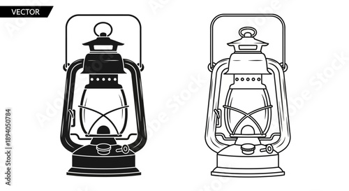 Vintage lantern vector illustration Vector