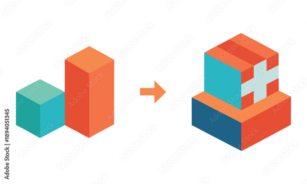 Naklejka premium Business Process Workflow Blocks Illustration 