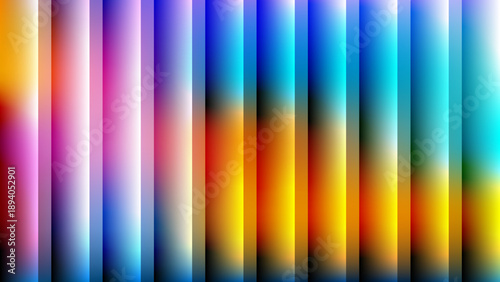 Vibrant abstract vertical stripes with colorful gradients, a dynamic and modern design element, ideal for backgrounds, viewed from a straight-on perspective.