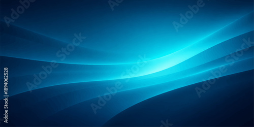 Abstract blue wave background featuring soft gradient curves and smooth motion lines in a flowing vector illustration for a modern art wallpaper design
