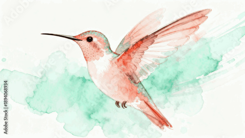 Light Feather Peach Wing isolated watercolor vector illustration svg