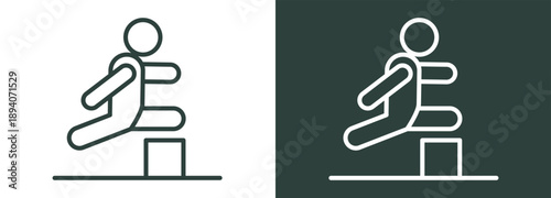 Overcoming Icon White and Black Style Of