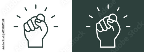 Courage Icon White and Black Style Of