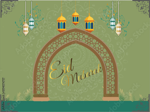 Eid mubarak  decorative design