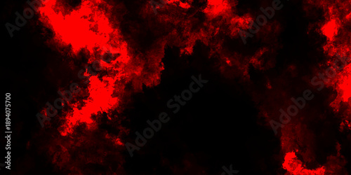 Dark red powder explosion cloud on black background. Abstract red and black grunge texture smoke. smoke fog misty texture overlay on dark black. paranormal red mystic smoke, clouds for movie.