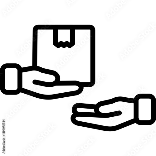 Package Delivery Icon in Line Style