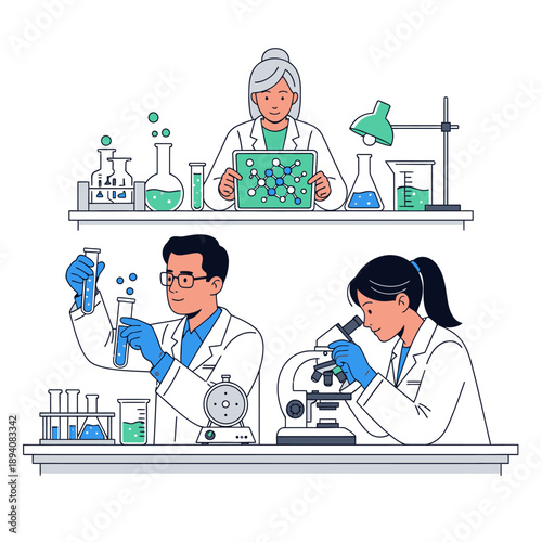Scientists in Laboratory: Research, Discovery, and Analysis