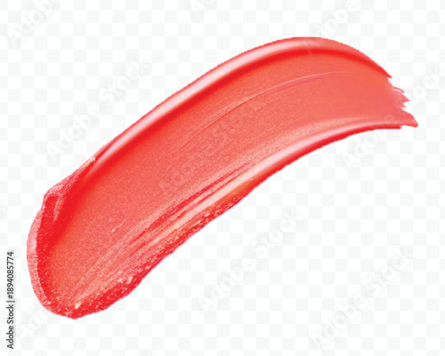 abstract 3d smooth glossy lipstick or paint swatch smear smudge in different color style isolated on white background