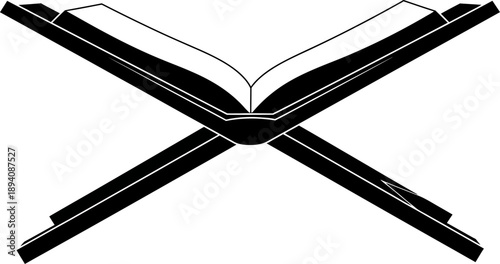 Two crossed swords with handles and blades in a crisscross pattern