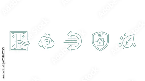 Eco friendly technology icons set. Spring Vector Packs. EPS Editable