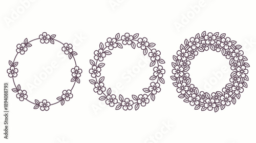 Elegant floral wreath designs with jewels. Spring Vector Packs. EPS Editable