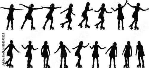 Vintage Victorian Interior Silhouette Set Featuring Spiral Staircase Antique Clocks Ornate Mirror Candelabra Sewing Machine Cat And Retro Home Decor Elements For Gothic Design Projects