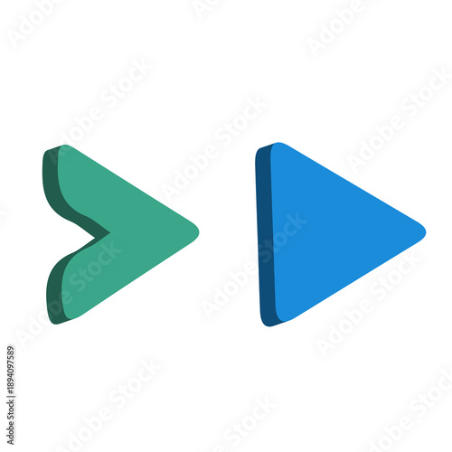 Free Download 3D Play and Forward Arrow Icons - GFXLoad