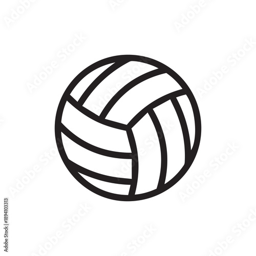Volley ball logo icon. Vollyeball vector simple flat icon
