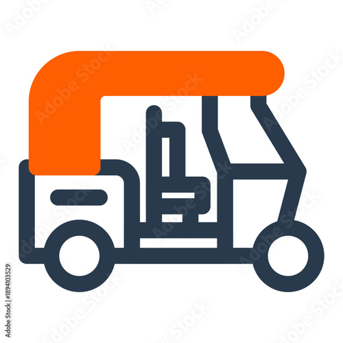 Pakistan rickshaw urban street transport icon