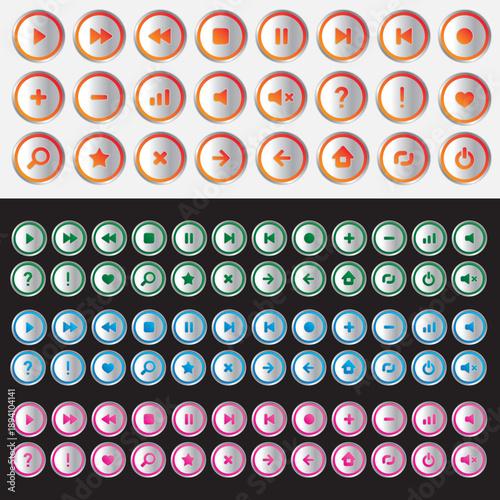 Colored Web Playback and App Buttons