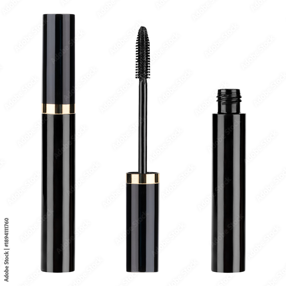 Obraz premium set of mascara black isolated on white background