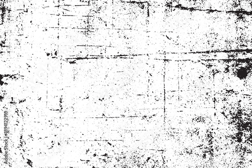 Grungy High-Contrast Distressed Overlay Texture with Scratches and Grain