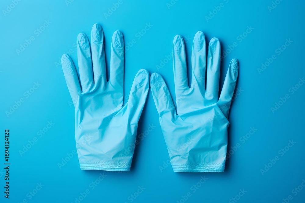 custom made wallpaper toronto digitalBlue disposable medical gloves representing medical safety and infection prevention