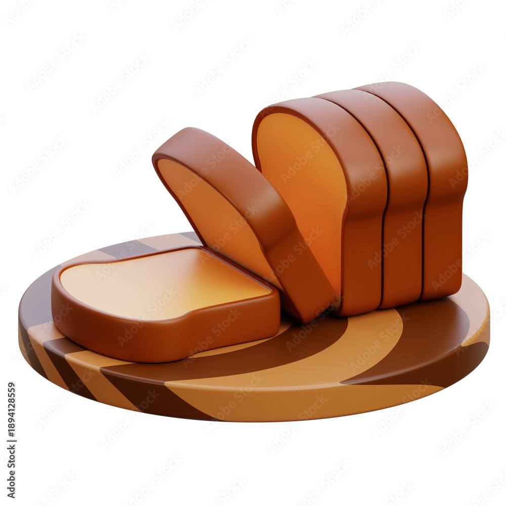 Obraz premium 3d bread illustration