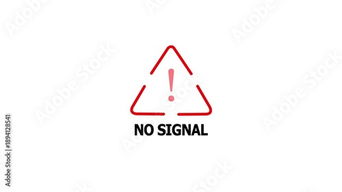 Connectivity no signal icon digital colorful disconnection communication disruption issue. A modern technology design screen pixels interfering on a black background. HD video