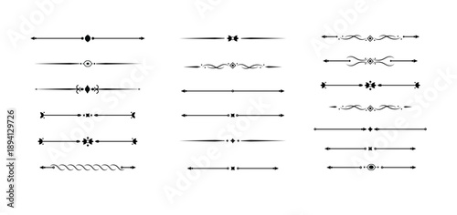 Vintage decorative lines. text dividers. Line border separators Vintage dividers. Vector